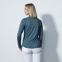 DS Twine Geometric Print Long Sleeve Polo Shirt