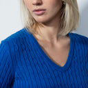 DS Cosmic Blue Cable Knit Sweater