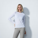 DS White Long Sleeve Mock Neck Top