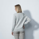 DS Bolzano Pearl Gray V-Neck Knit Sweater