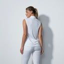 DS Istres White Ruffle Sleeveless Polo Shirt