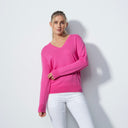 DS Bolzano Pink Sky V-Neck Knit Sweater