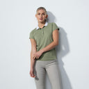 DS Candy Khaki Green Cap Sleeve Polo Shirt