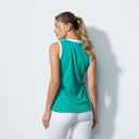 DS Massy Sea Green Sleeveless Polo Shirt