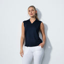 DS Anzio Dark Navy Sleeveless Polo Shirt