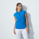 DS Acerra Cosmic Blue Sleeveless Polo Shirt