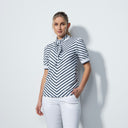 DS Seoul Dark Navy Stripe Half Sleeve Polo Shirt