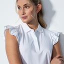 DS Albi White Frill Sleeveless Top