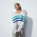 DS Iwaki Striped V-Neck Knit Sweater