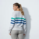 DS Iwaki Striped V-Neck Knit Sweater