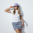 DS Abruzzo Navy Argyle Print Skort 20"
