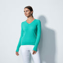 DS Sea Green Cable Knit Sweater
