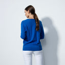 DS Bolzano Cosmic Blue V-Neck Knit Sweater