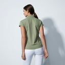 DS Kim Khaki Green Cap Sleeve Polo Shirt