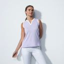 DS Massy Violet Sleeveless Polo Shirt
