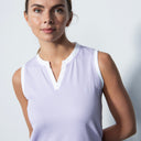 DS Massy Violet Sleeveless Polo Shirt