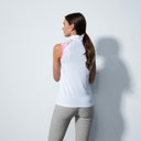 DS Perugia White Sleeveless Polo Shirt