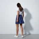 DS Andria Purple Animal Print Skort 18"