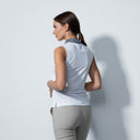 DS Kyoto Black and White Sleeveless Polo Shirt