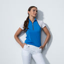 DS Maja Cosmic Blue Cap Sleeve Polo Shirt