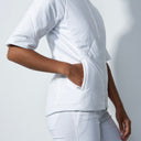 DS Caen White Lightly Padded Short Sleeve Jacket