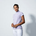 DS Kim Lavender Cap Sleeve Polo Shirt