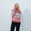 DS Pink Fair Isle Roll Neck Pullover Sweater