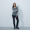 DS Charcoal Twisted Round Neck Pullover Sweater