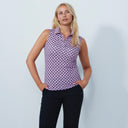 DS Art Arches Pink Print Sleeveless Polo Shirt