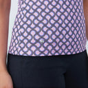 DS Art Arches Pink Print Sleeveless Polo Shirt