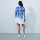 DS Art Leafs Multi Color Print Long Sleeve Polo Shirt