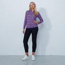 DS Art Bright Leo Pink Animal Print Long Sleeve Polo Shirt