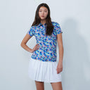 DS Art Leafs Multi Color Print Short Sleeve Polo Shirt
