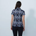 DS Art Modern Stripe Print Short Sleeve Polo Shirt