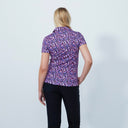 DS Art Bright Leo Pink Animal Print Short Sleeve Polo Shirt