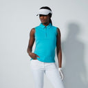 DS Peoria Sea Salt Green Sleeveless Polo Shirt