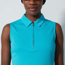 DS Peoria Sea Salt Green Sleeveless Polo Shirt