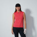 DS Peoria Intense Coral Sleeveless Polo Shirt S25