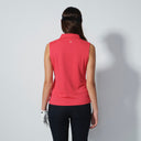 DS Peoria Intense Coral Sleeveless Polo Shirt S25