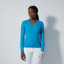 DS Sea Salt Green Cable Knit V-Neck Sweater