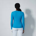 DS Sea Salt Green Cable Knit V-Neck Sweater