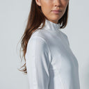 DS White Midlayer Half Neck Long Sleeve Top S25