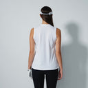 DS Massy White on White Sleeveless Polo Shirt