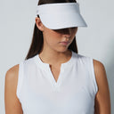 DS Massy White on White Sleeveless Polo Shirt