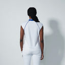 DS Colima White and Power Blue Sleeveless Shirt