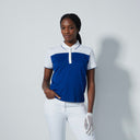 DS Sicaya Power Blue and White Short Sleeve Polo Shirt