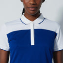 DS Sicaya Power Blue and White Short Sleeve Polo Shirt