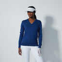 DS Boston Power Blue V-Neck Sweater