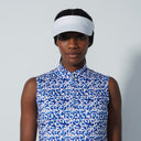 DS Carira Power Blue and White Print Sleeveless Dress