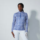 DS Carira Power Blue Print Long Sleeve Shirt